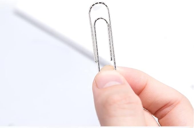 PAPERPAL #1 Nonskid Paper Clips, 600 Medium Paper Clips (6 Boxes of 100 Each), Paperclips for Office School & Personal Use, Daily DIY, 1-2/7" Silver Heavy Duty Non-Skid Paper Clip Standard Size