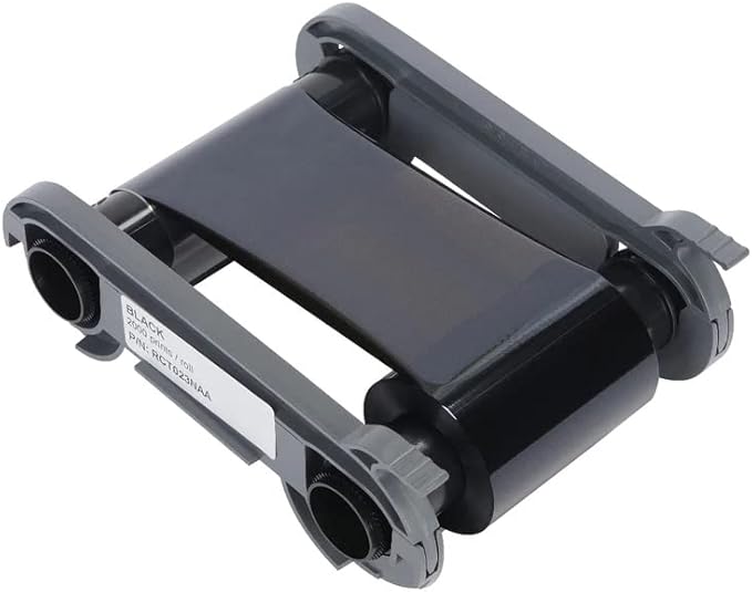 10 Pack - Evolis RCT023NAA Black Monochrome Color Ribbon - K - 2000 Prints