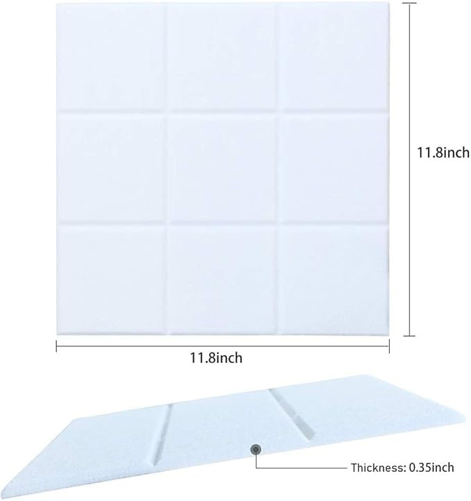 Large Cork Board Felt Board Tiles for Walls with 30 Push Pins, 11.8"x11.8" Pack of 6 Pin Board Notice Boards for Home Office Kitchen, Bulletin Board Wall Tiles for Photos Memos