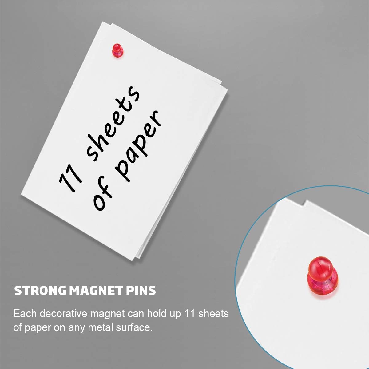 Ant Mag Magnetic Push Pins Strong Push Pin Magnets for Fridge Whiteboards Calendars Maps in School & Office Pack of 18 Yellow