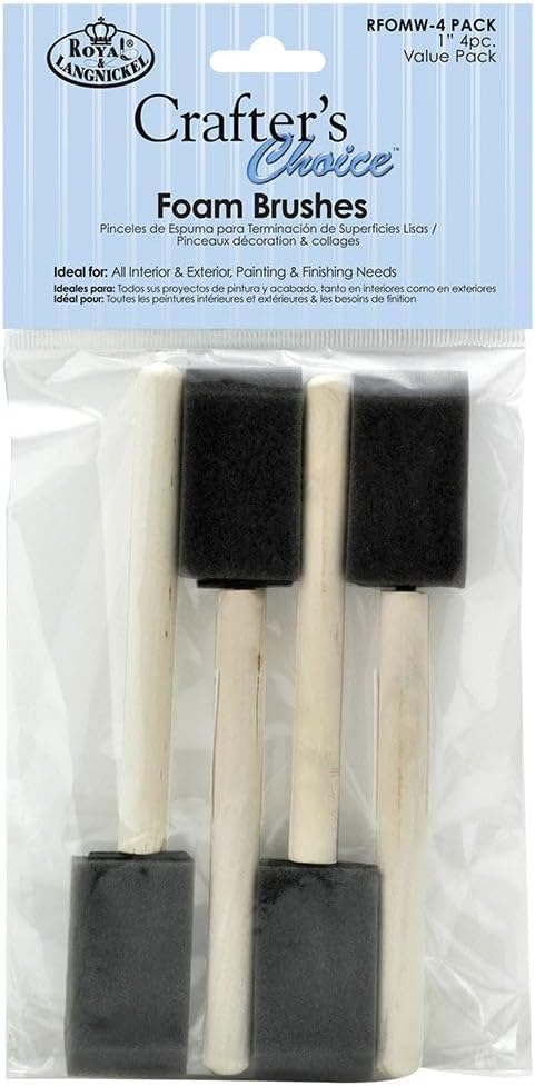 ROYAL BRUSH RFOMW 15 Pack Assorted Foam Brushes