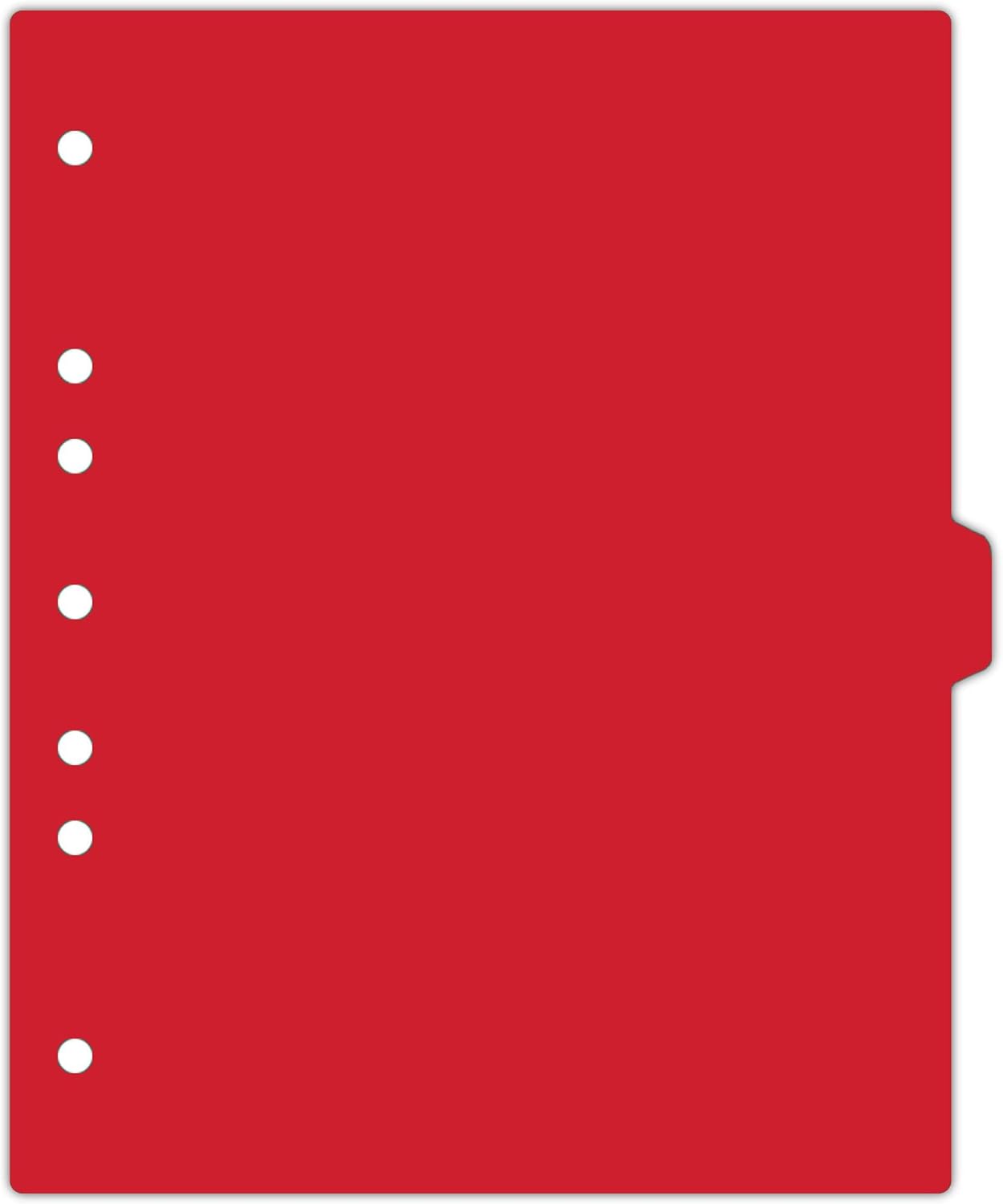 Carstens - Heavy Duty Plastic Ring Binder Dividers, Side Tab, 1/9 Cut, Tab 5 Position, US Letter, Red, Pack of 10, (2618-05) - Ideal Medical Chart Dividers or Index Tabs for 3 Ring Binders