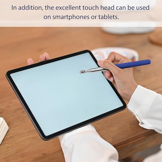 Retractable Teacher Pointer ππ.π'', Pointer Stick with π¦πππΉππ Smooth Sensitive Tablet Pen Stylus Pen, Teacher Coach Presenter Pointer Blue