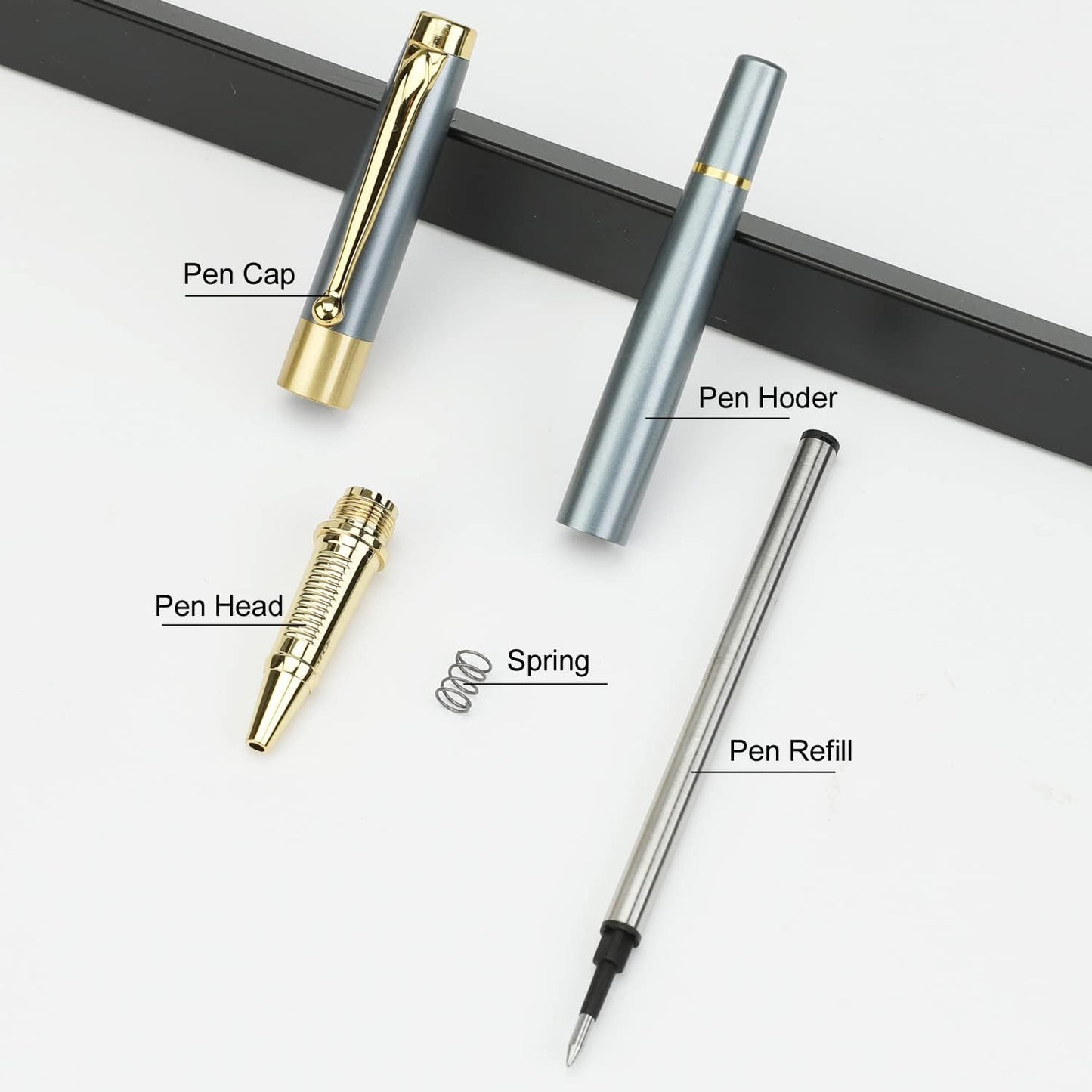 YIVONKA Ballpoint Pen Black Refill,Luxury Ballpoint Line width 0.5mm,Best Ball Pen Gift Set for Men & Women Professional Executive,Office,Nice BallPens Classy Gift Box (2 Blue)