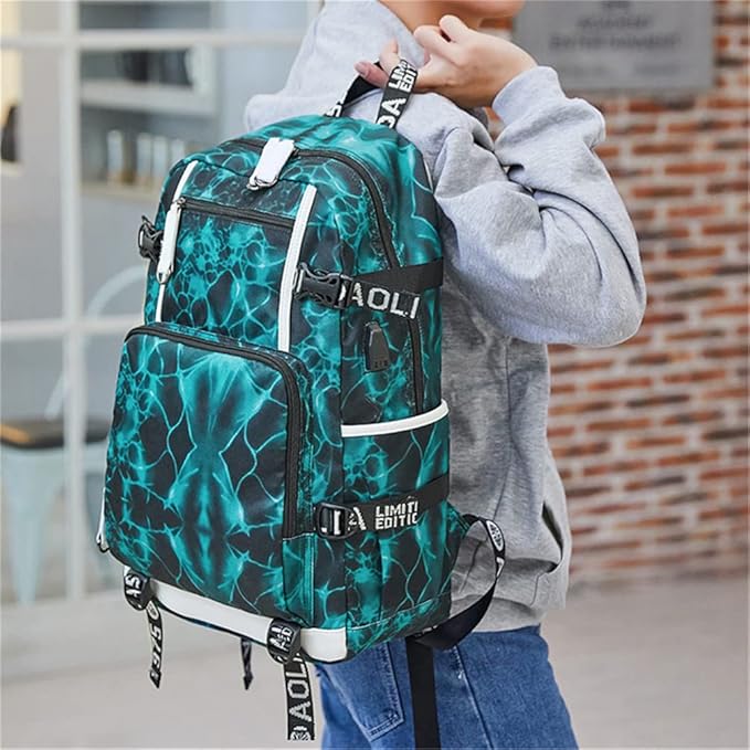 Soccer Superstar M-essi 10 Multifunctional Laptop Backpack Teenage Travel Backpack Fans Schoolbag (B1)