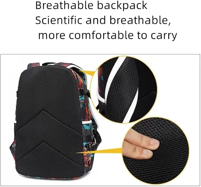 Soccer Superstar M-essi-10 Multifunctional Laptop Backpack Teenage Travel Backpack Fans Schoolbag (B)