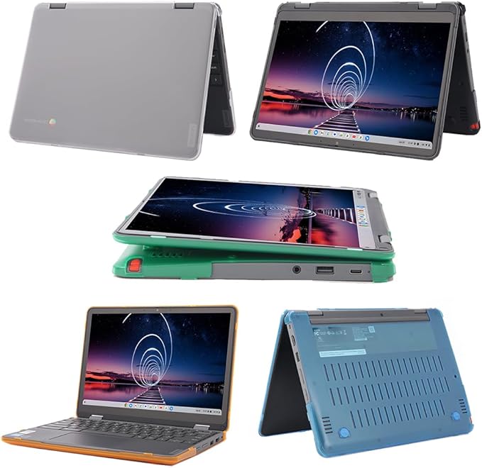 mCover Hard Shell Case ONLY Compatible for 2023~2024 12.2" Lenovo 500E Yoga Chromebook Gen 4 Gen4 2-in-1 Laptop (NOT Fitting Any Other Lenovo Models)- Orange