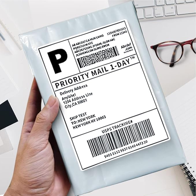 POLYSELLS 100 pcs 7.5x10.5 Inches White x Silver Poly Mailers Shipping Envelopes, Strong Adhesive Sealing, Waterproof, and Tear-resistant Postal Mailing Bags for Clothing, Books, and Accessories