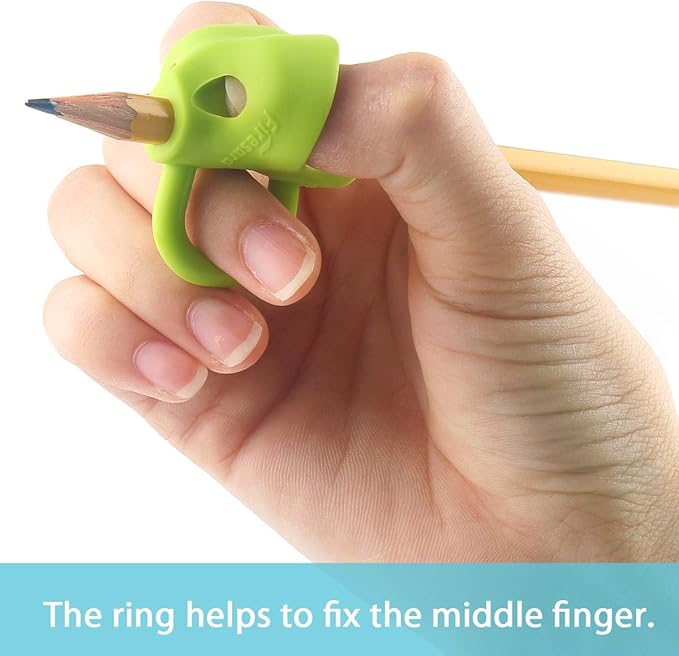 Firesara Training Grips, Original Owl Training Grips Three Fingers Fixed Pencil Correction Grips for Kids Handwriting Posture Correction Children Adults Special Needs for Lefties or Righties (6PCS)