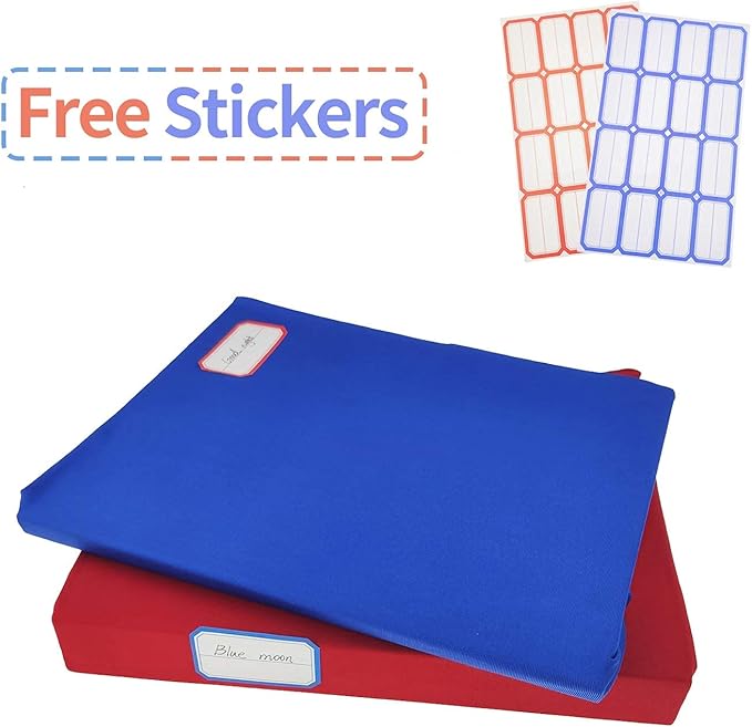 Grey Stretchable Jumbo Book Covers, Washable Reusable Book Protector fits Hardcover Textbooks up to 9" X 12" Office Supply with Free Sticker Labels (1 Pack, Grey)