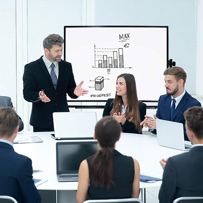 XIWODE 36x72 Large Magnetic Dry Erase Whiteboard with Stand - Double-Sided Freestanding Rolling Board, Flippable Design for Writing & Display, Black Frame for Office, Classroom, Home