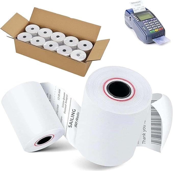 10 Rolls 2 1/4''x 85' Thermal Paper Rolls, POS Receipt Paper, Cash Register Paper, BPA Free