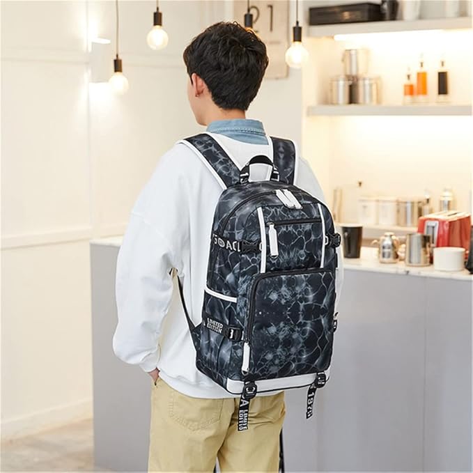 Soccer Superstar M-essi 10 Multifunctional Laptop Backpack Teenage Travel Backpack Fans Schoolbag (E1)