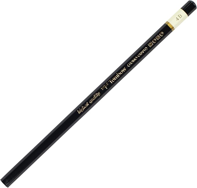 Tombow 51505 MONO Drawing Pencil, 4B, Graphite 12-Pack