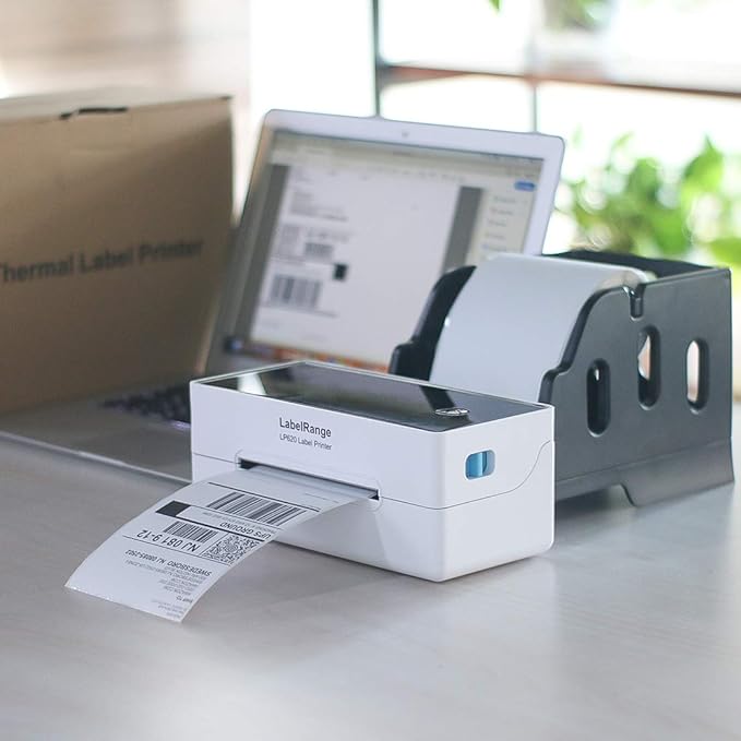 Label Holder for Rolls and Fanfold Labels - Desktop Label Printer Accessory