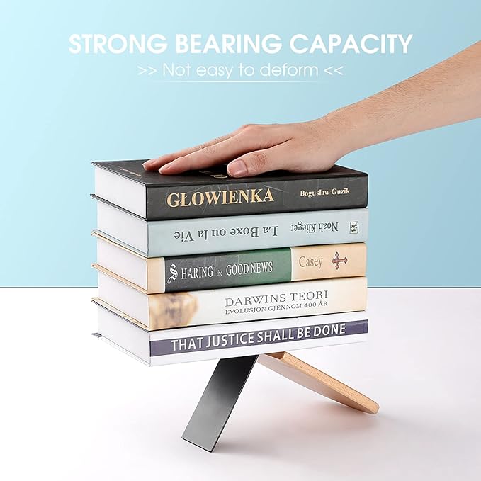 Sport Ball Baseball Lace Wooden Large Book Ends Bookends for Shelves, 2 Pack Non-Skid Bookends for Heave Books, Book Stoppers Holders for Kitchen Office Library, 6.7x4.7x3.9in