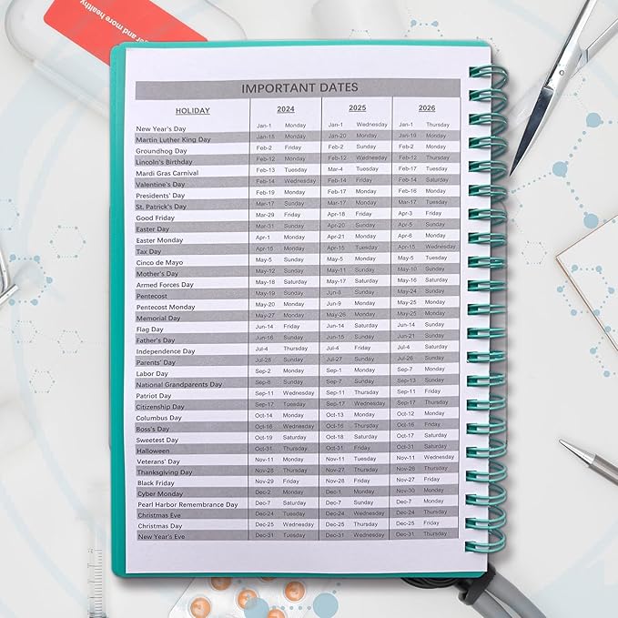 Cheneyboo 2025 Planner - January 2025- June 2026, Monthly Weekly Daily Planner 2025-2026, 18 Month Planner, 7.5"x10.2", Big Size Planner, Green