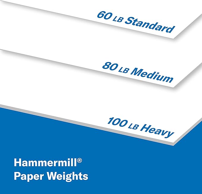 Hammermill Cardstock, Premium Color Copy, 80 lb, 11 x 17-4 Pack (1,000 Sheets) - 100 Bright, Made in the USA Card Stock, 120037C, White