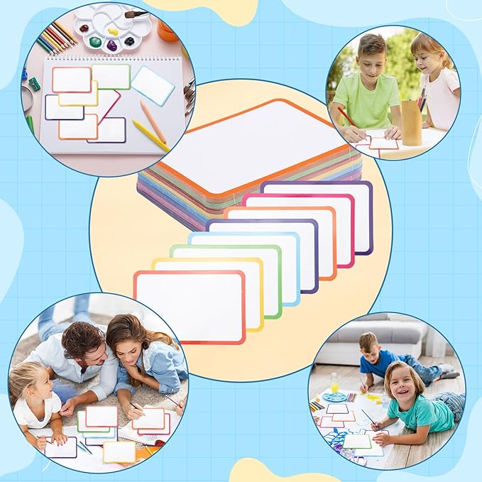 120 Pcs Dry Erase Index Cards Notecards Blank Reusable Flash Cards Sheets Game Cards Study Business Note Cards for School Office Housework Taking To Do List (Multicolor, 3×5 Inch)