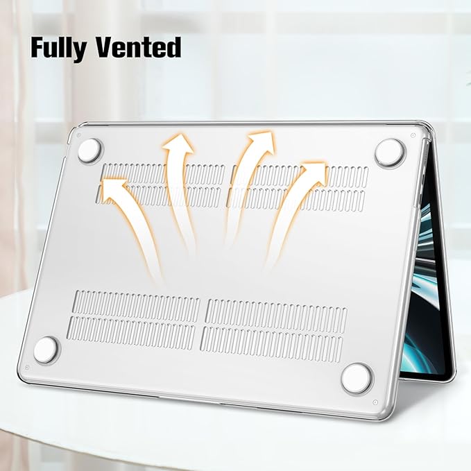 Fintie Case for MacBook Air 13.6 Inch A3113 A2681 (2022 2023 2024 Release) - Snap On Hard Shell Cover for MacBook Air 13.6" M2 M3 Chip with Liquid Retina Display and Touch ID (Five-Pointed Star)