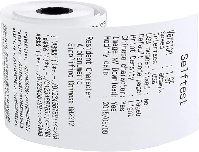OausTect Credit Card Paper Rolls Thermal 2 1/4 X 50 Adding Machine Paper Rolls for POS Printer/Cash Register Machine, 400 Rolls