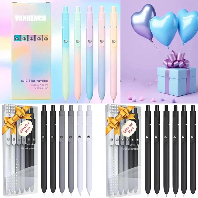 Easter Basket Stuffers, Easter Gifts for Girls Women, Happy Birthday Gift Basket, Trendy Teen Girl Stuff, Aesthetic Pens for Journaling, Ideal for 8 9 10 11 12 13 14 Year Old Girl (10PCS Gradient)