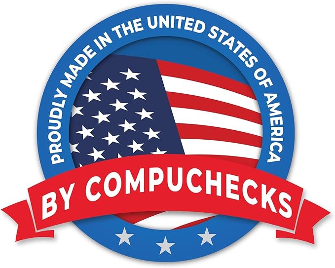 Compuchecks Check on Top Blank Check Paper - 2500 Pack, Quick-Books & Laser Printer Compatible - Security Business Checks with Voucher - 8.5" x 11" Burgundy Pinstripe
