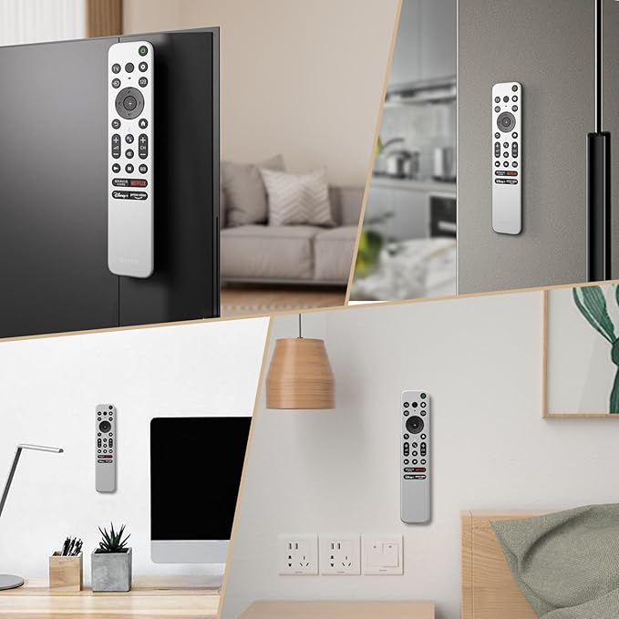 JUMEIHUI 6 Pack Magnetic Remote Control Holder Wall Mount,Convenient and Stylish TV Remote Organizer for Home Office School Supply Storage,No Drilling, Strong Magnet (Black)