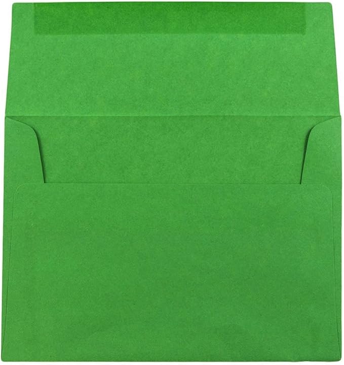 JAM PAPER A6 Colored Invitation Envelopes - 4 3/4 x 6 1/2 - Green Recycled - Bulk 500/Box