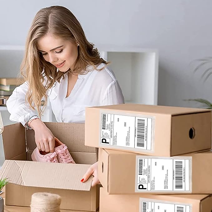 Packing List Envelopes, Clear 6” x 9” Self Adhesive Shipping Labels Envelope Pouches (100 PCS)
