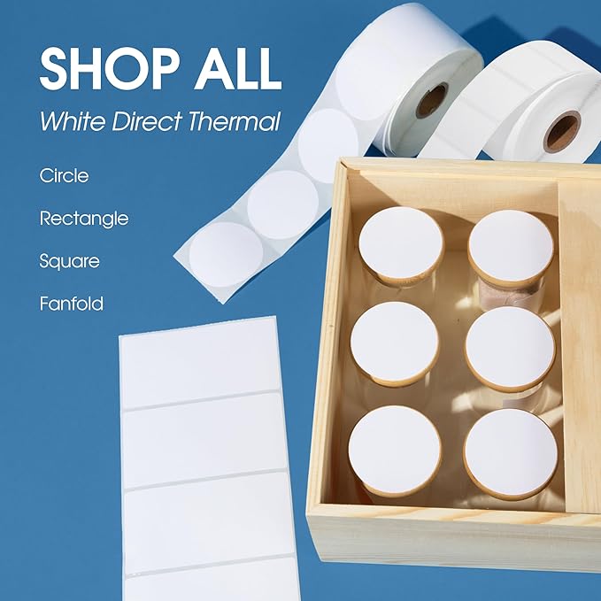 Spartan Industrial - 4" X 3" Direct Thermal Shipping, Postage, Mail Labels Compatible with Rollo, Zebra, and Other Desktop Label Printers (10 Rolls, 500/Roll)