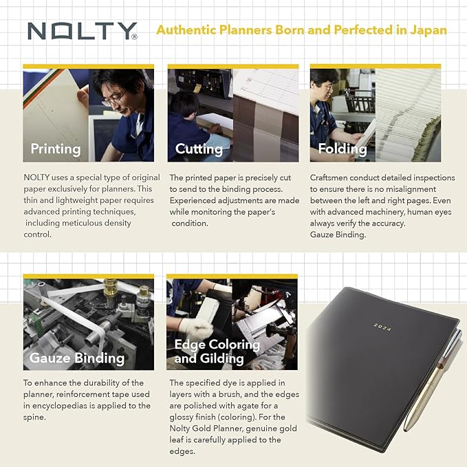 NOLTY Lights Memo Small Weekly Planner 2025, Japanese Edition, Dark Navy