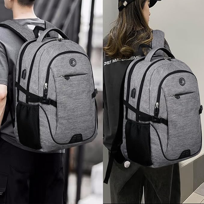 SHRRADOO Travel Laptop Backpack, Business Anti Theft Slim Durable Laptops Backpack with USB Charging Port, College High School Computer Bag for Men Women Fits 16.3 Inch Notebook