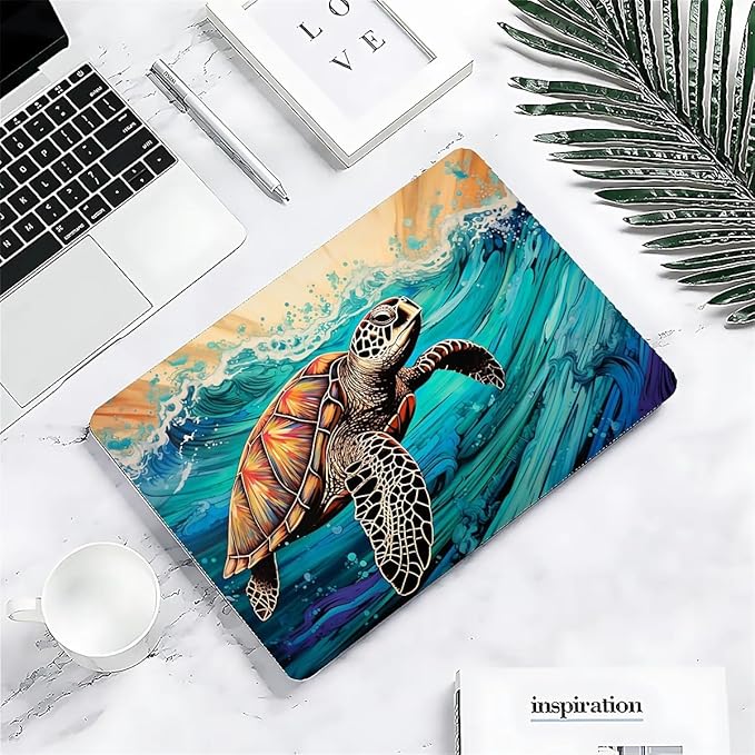 Compatible with 15.4 Inch MacBook Pro A1707/A1990, Animal Sea Turtle Hard Plastic Shell Cover Case