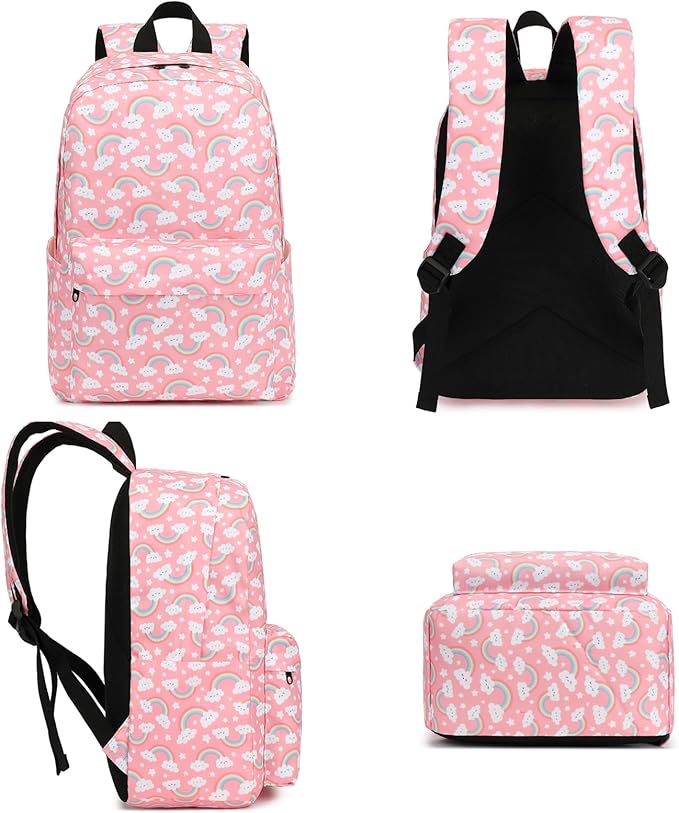 Rainbow School Backpack for Teens Girls, Womens College Bookbags Laptop Backpacks