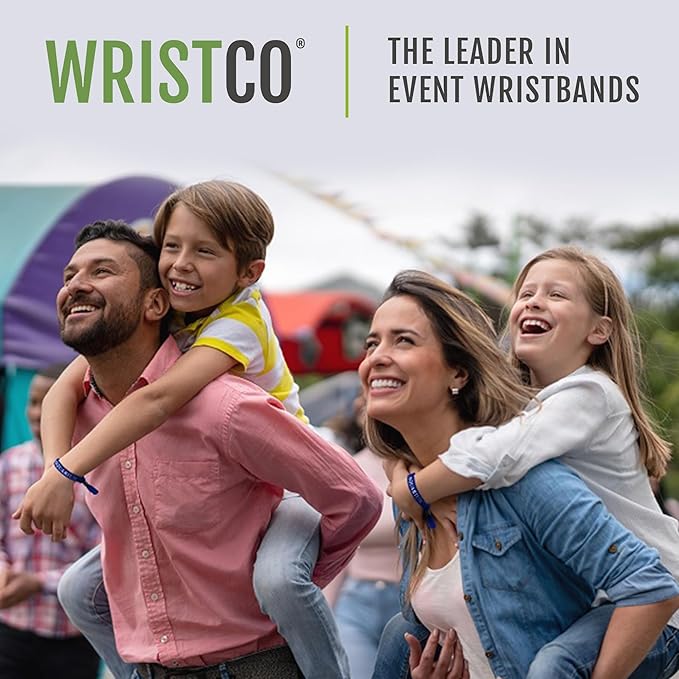 100 WristCo Yellow Cloth Event Wristbands – Plastic Closure to Prevent Transfer or Reuse – Premium-Grade Fabric Bracelets for Party Entry, Summer Camp, VIP Identification, Drink Ticket ID
