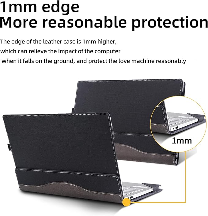 Laptop Cover for MSI Summit E13 Flip Evo Professional Laptop A11MT-022 /Summit E13 Flip Evo A12M / E13 FlipEvo A13MT 13" PU Leather Inside Pocket Cover (Gray)
