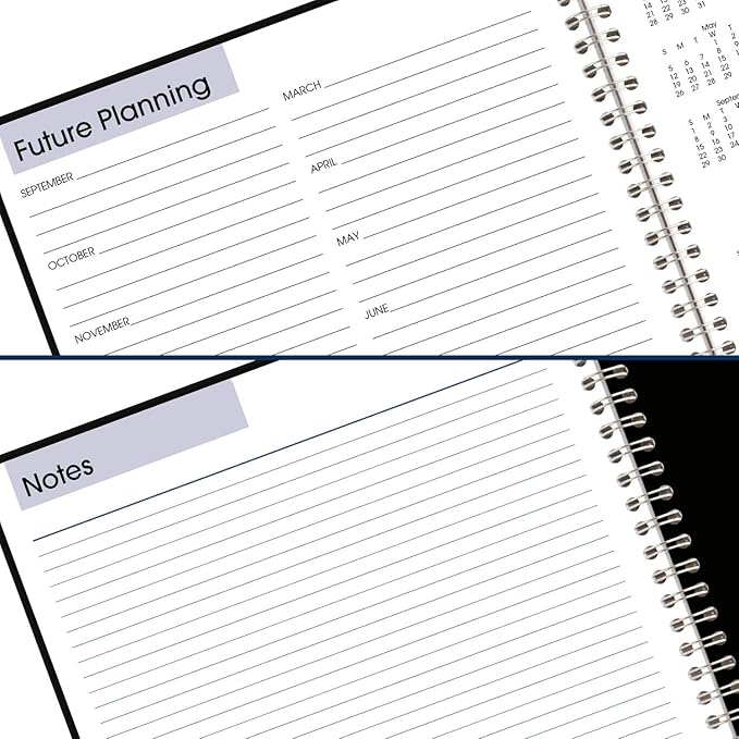 AT-A-GLANCE Planner 2024-2025 Academic, Monthly, 8" x 12", Large, Flexible Cover, DayMinder, Black (AY200)