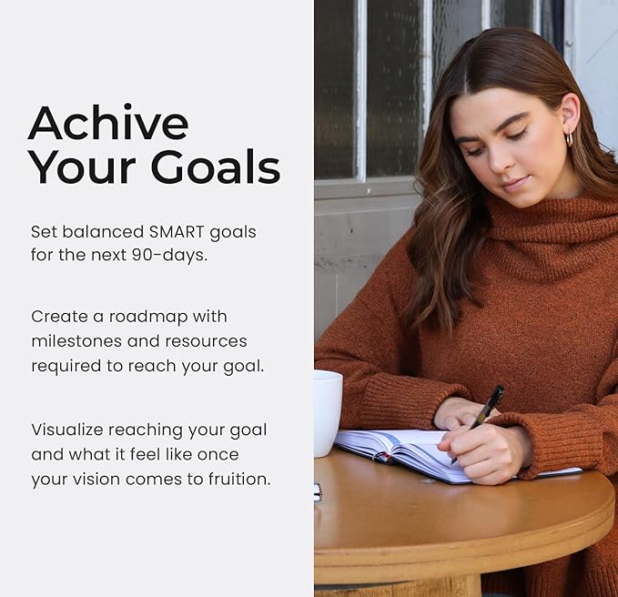 OAK Journal The Blue Smart Goal Planner Journal and Planner for Full Focus and Best Self Quarterly Goal Planner & Daily Gratitude Journal