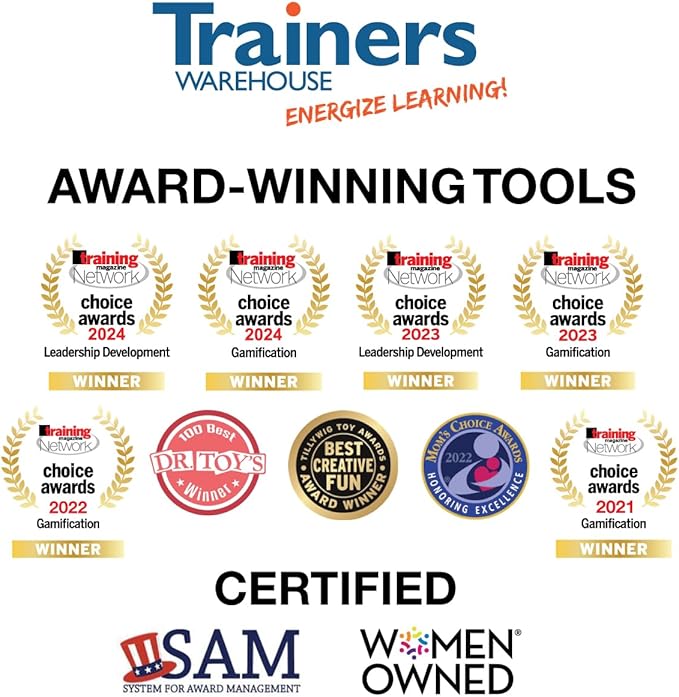 Trainers Warehouse Heavy Duty Premium Space-Saver Reusable Name Cards, White, Dry-Erase Tent, 8.75" x 3" (30)