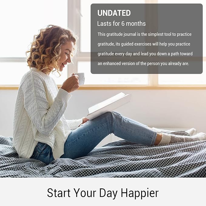 The Gratitude Journal: Inspire Thankfulness, Mindfulness, Positivity, Happiness,Upgraded with Pen Holder, Inner Pocket & Elastic Closure Band (Earth Green)