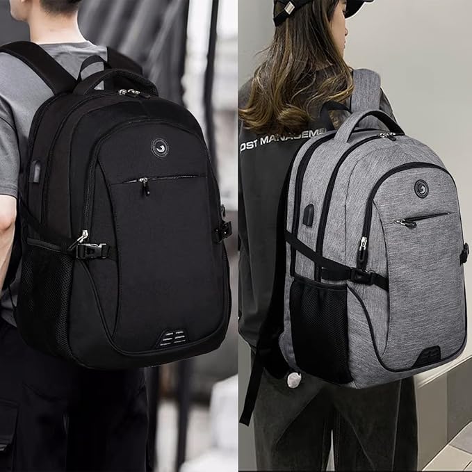 SHRRADOO Anti Theft Laptop Backpack Travel Backpacks with usb Charging Port for Women Men College High School Computer Backpack Bag Fits 16.3 Inch Laptop