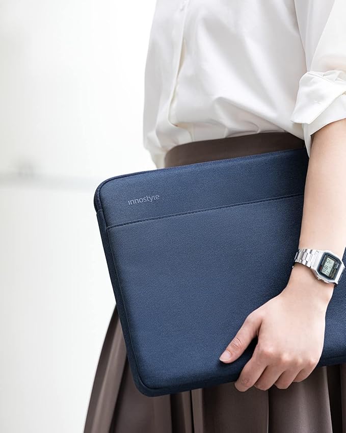 Protective 13 Inch Laptop Sleeve for 13 13.3 MacBook Air/Pro, 13 HP Dell Lenovo Asus Notebook - Shockproof, Water-Resistant with Accessory Pocket (Blue, 13 inch)