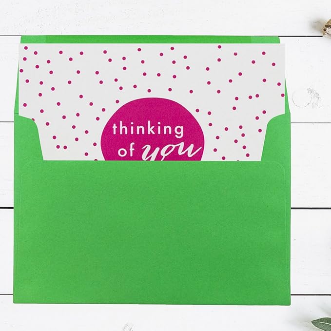 JAM PAPER A7 Colored Invitation Envelopes - 5 1/4 x 7 1/4 - Green Recycled - 100/Pack