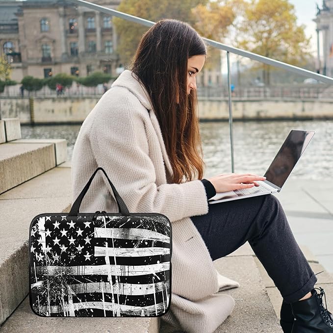 Laptop Sleeve Case Bag 13 inch, Retro Dirty Flag Slim Carrying Case Durable Handbag Travel Laptop Bag for 13 inch MacBook Air M3/M2/Pro M2/ 13" iPad Pro/Air M4/M2 2024
