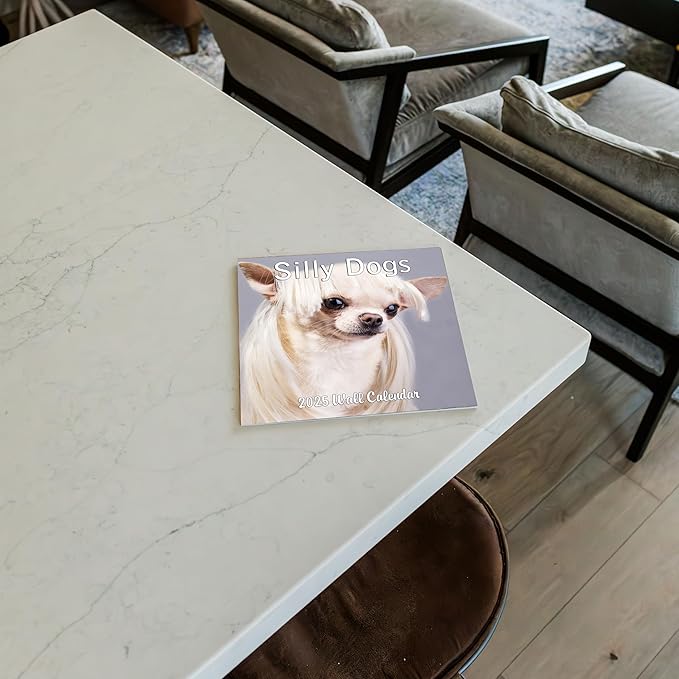 2025 Silly Dogs Monthly Wall Calendar | 12" x 24" | Thick Sturdy Paper | Funny Dog Calendar 2024-2025