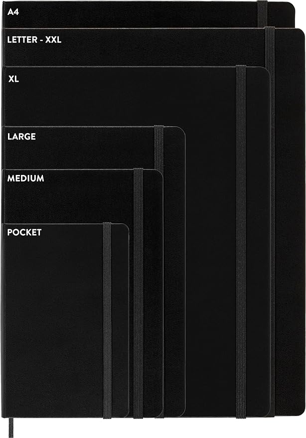 Moleskine Classic 12 Month Undated Weekly Planner, Hard Cover, Large (5" x 8.25"), Black