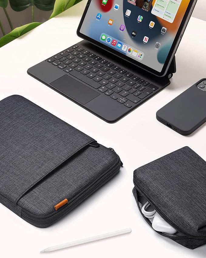 Inateck 360° Protective Laptop Bag with Accessory Bag, Compatible with 16-inch MacBook Pro/Max M4 M3 M2 M1 2019-2023, Black Gray