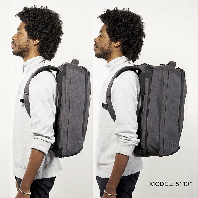 Knack Series 1 Laptop Backpack Fits up to 17 Inch - Knack Bags Carry-On Backpack, TSA Approved, Expandable Travel Backpacks With 4 Day Outfit Capacity (Savile Gray, Large)