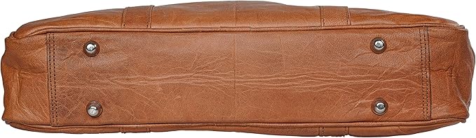 Executive Leather Briefcase Laptop Messenger Bag Satchel Office Computer Bag for Men Women(16") | Ideal for gifts | Gift for him